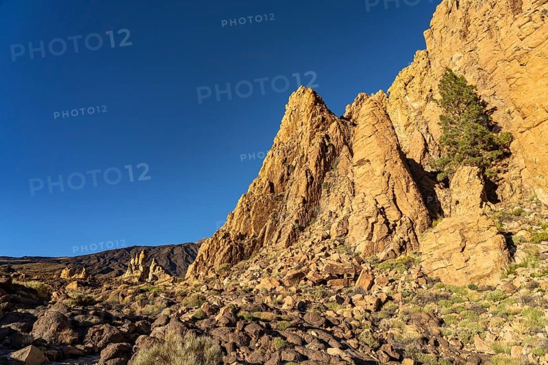 Roques de Garcia rock formation in Teide National Park, Tenerife, Canary Islands, Spain, Europe