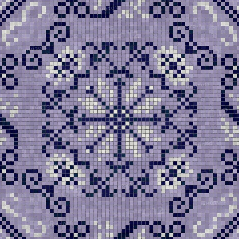 Mosaic tiles background, seamless vector pattern