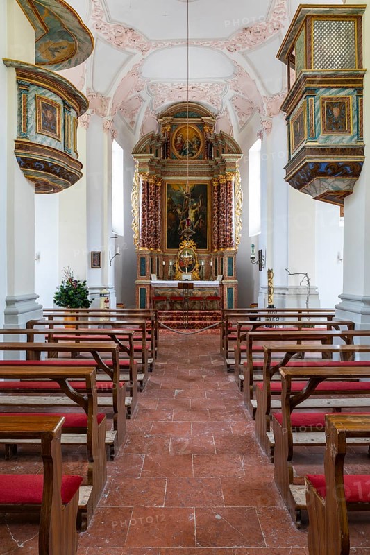 Pilgrimage church of St Bartholomä, Schönau am Königssee, Berchtesgadener Land, Bavaria, Germany, Europe