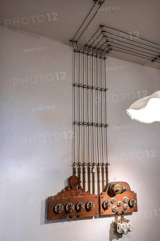 Electrofication in the pantry around 1900, baker's house built in 1793, today Häckermueum, Mittelstraße 34, Gärtnerstadt, Bamberg, Upper Franconia, Bavaria, Germany, Europe