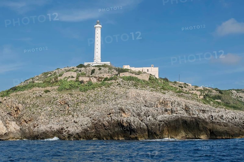Faro di Leuca, Santa Maria di Leuca lighthouse, Leuca, province of Lecce, Apulia, Salento, Italy, Europe