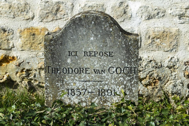 Auvers-sur-Oise. Tomb of Theo Van Gogh brother of Vincent at the cemetery. Val-d'Oise department. Ile-de-France. France. Europe