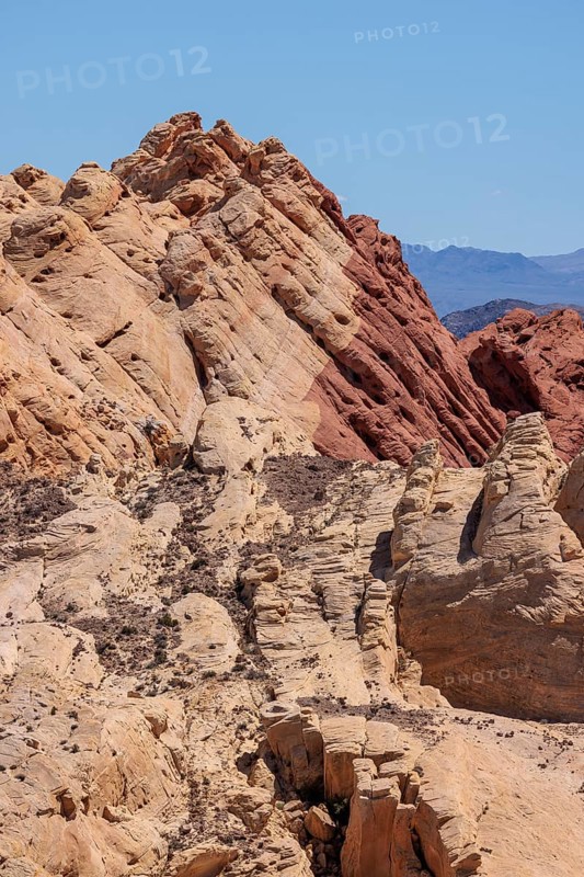Rock formations in the Fire Canyon area at Valley of Fire State Park near Overton, Nevada