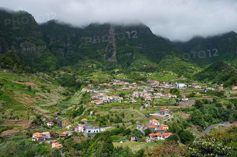 Sao Vicente village in green valley on Madeira island, Portugal, Europe