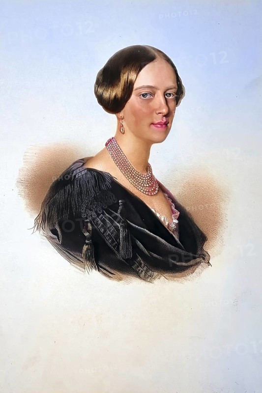 Marie Baroness Wenckheim (1821-1883), née Countess Apponyi, widowed Countess Esterhazy-Galantha, Historical, digitally restored reproduction from a 19th century original, Record date not stated