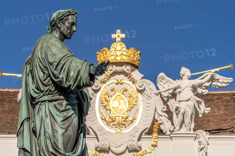 The Emperor Franz Monument on Inner Burgplatz / In the castle of the Hofburg Imperial Palace in Vienna, Austria, Europe