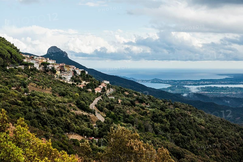 Picturesque village in the mountains and coast, Baunei, Province of Ogliastra, Sardinia, Italy, Europe