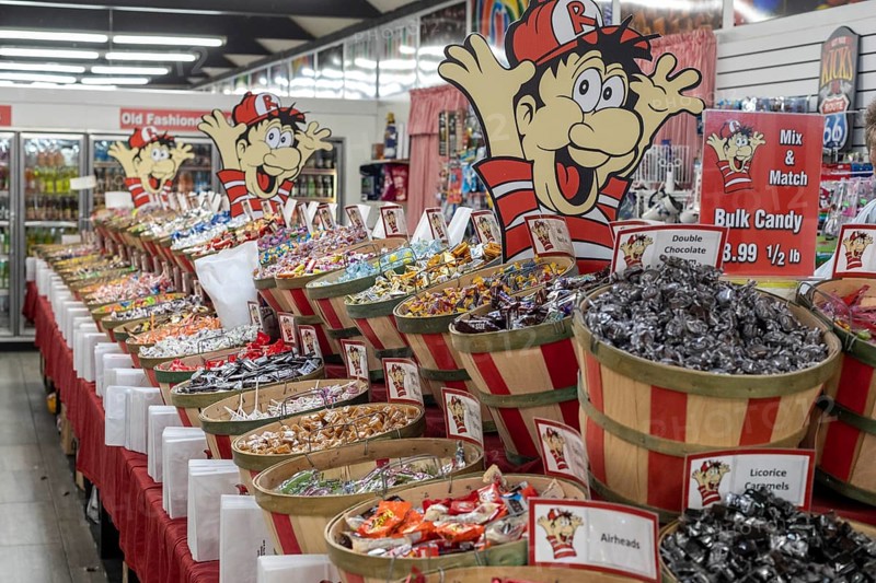 Phillipsburg, Missouri, Redmon's Candy Factory, a large candy retail store that is heavily advertised to travelers in southwest Missouri