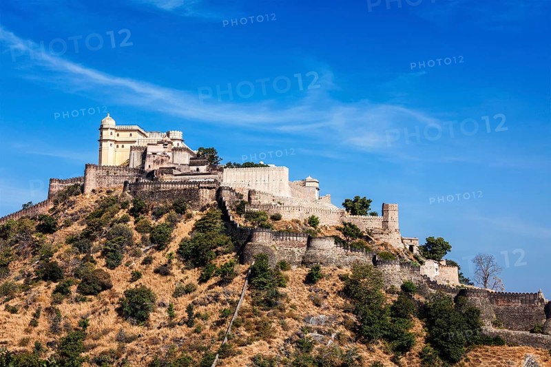 Kumbhalgrh fort famous tourist attraction and landmark. Rajasthan, India, Asia