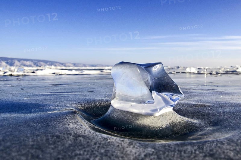 Icicle, Lake Baikal, Olkhon Island, Pribaikalsky National Park, Irkutsk Province, Siberia, Russia, Europe
