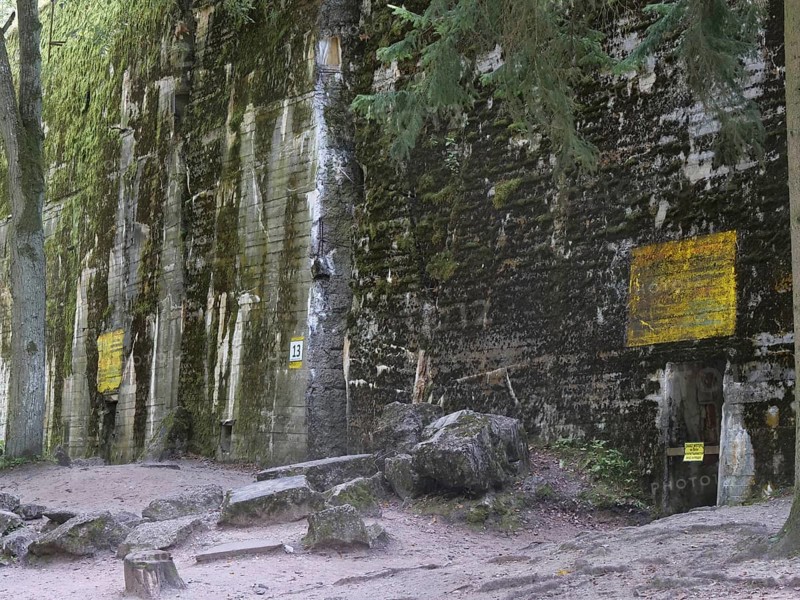 Adolf Hitler's bunker in the ruins of the Wolf's Lair (also Wolfschanze or Görlitz), the military situation centre of the command staff of the German Wehrmacht. The Wolf's Lair is now a museum. Gierloz, Ketrzyn, Warmia-Masuria, Poland, Europe
