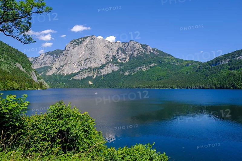 Lake Altaussee, Altaussee, back Trisslwand, Salzkammergut, Styria, Austria, Europe