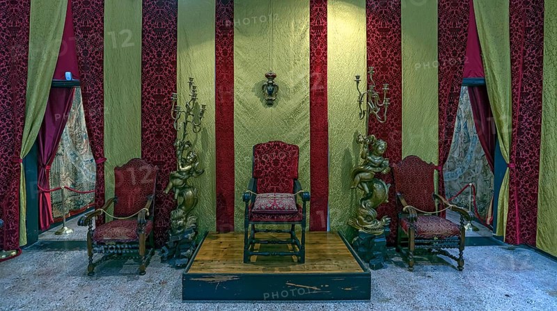 Reception room in the Villa del Principe, Palazzo di Andrea Doria, Piazza dei Principe, Genoa. Italy