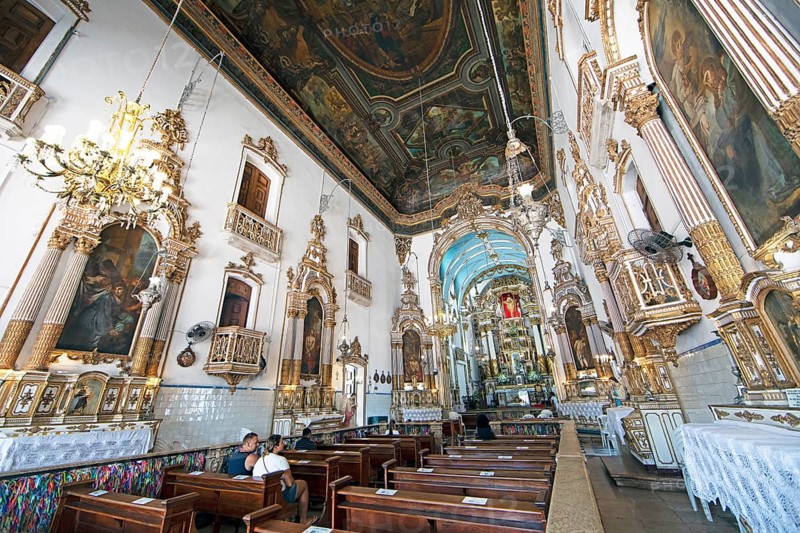 Basilica Nosso Senhor do Bonfim or Roman Catholic Church of Our Lord of the Good Death, interior photo, Salvador, Bahia State, Brazil, South America