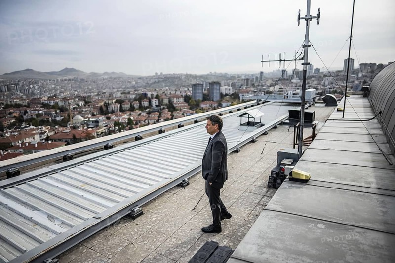 Trip by Federal Minister of Economics and Vice-Chancellor Robert Habeck to Ankara from 25-27 October 2023 Briefing breakfast, walk on the roof of the Hilton Hotel, Ankara, Turkey, Asia