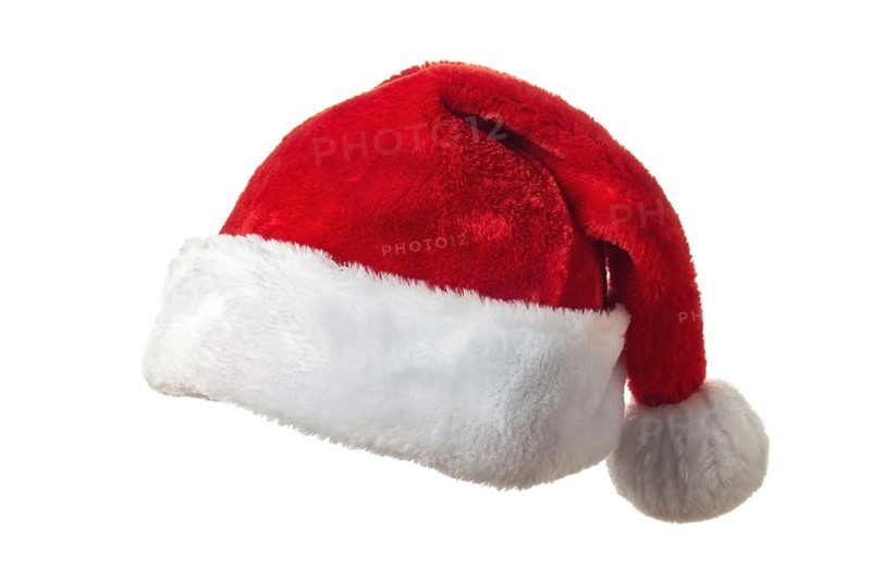 Santa Claus hat isolated on white background