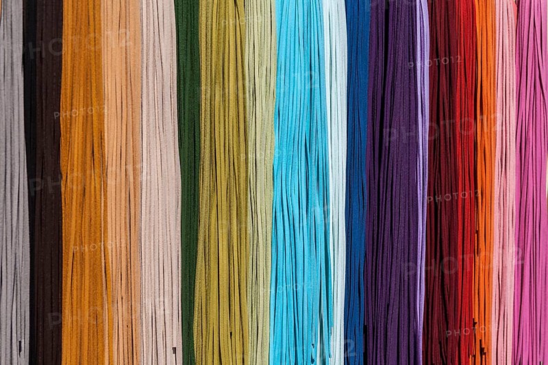 Colourful leather straps