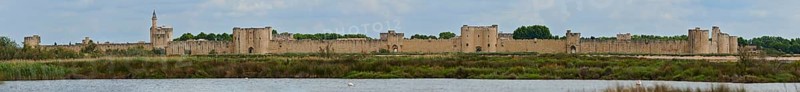 City wall of Aigues-Mortes, Camargue, France, Europe