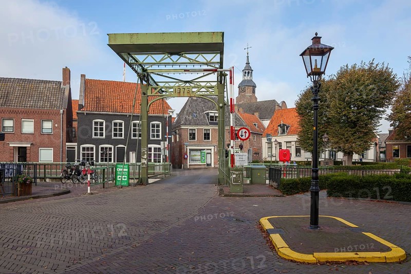 Drawbridge in the town of Blokzijl, province of Overijssel, Netherlands