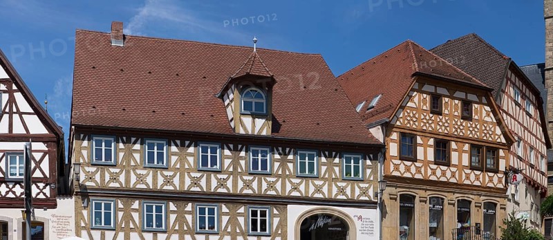 Historic half-timbered houses on the market square, Zeil am Main, Lower Franconia, Bavaria, Germany, Europe