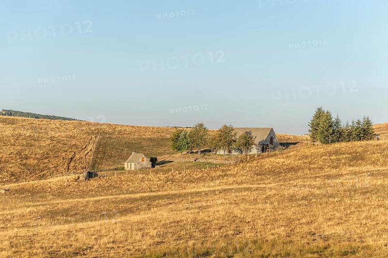 Landscape in Aubrac in summer, inspiring, infinite, enchanting, magical, peaceful, bewitching. Cevennes France