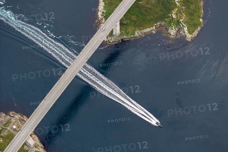 Bridge over Saltstraumen, strongest tidal current in the world, Helgeland coast, Nordland, Bodø, Norway, Europe