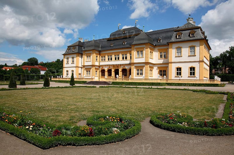 Veitshöchheim Palace, former summer residence of the prince bishops of Würzburg, Veitshoechheim, Lower Franconia, Bavaria, Germany, Europe
