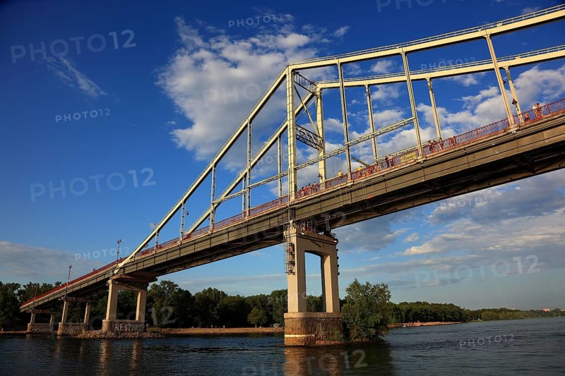Bridge over the Dnepr River, Kiev, Ukraine, Europe