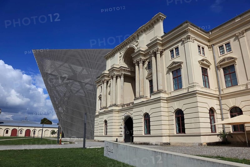 Military History Museum of the German Armed Forces, main arsenal building with wedge, architect Daniel Libeskind, Dresden, Saxony, Germany, Europe