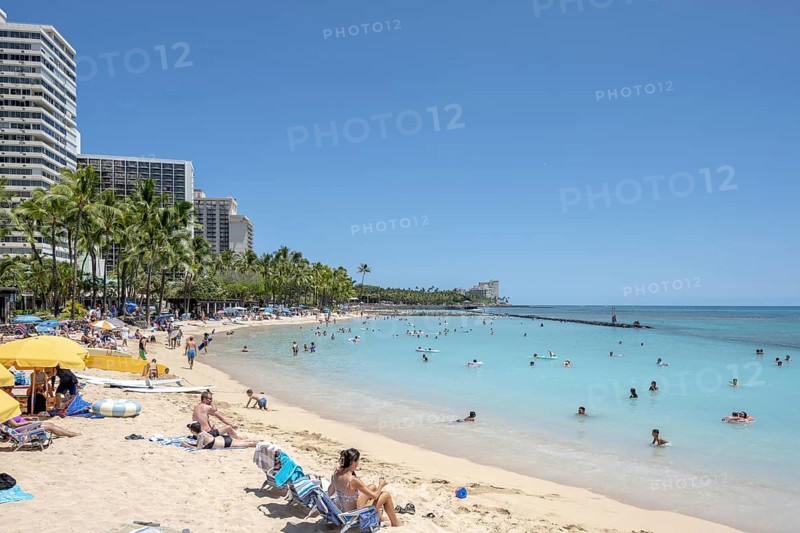 Waikiki Beach, Honolulu, Oahu, Hawaii, USA, North America