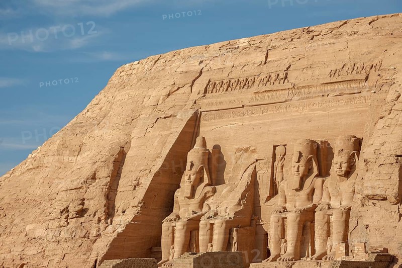 Statues Pharaoh Ramses II Rock Temple Abu Simbel, Egypt, Africa