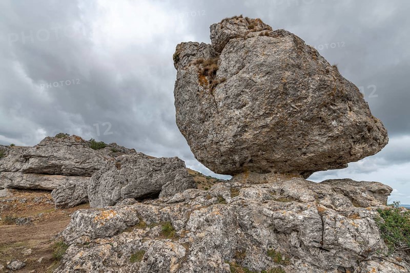 Strangely shaped rocks in the chaos of Nimes le Vieux in the Cevennes National Park. Unesco World Heritage. Fraissinet-de-Fourques, Lozere, France, Europe