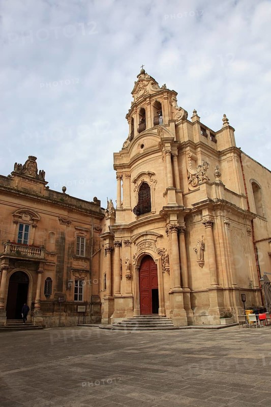 City of Ragusa, Church, Chiesa di San Guiseppe in Piazza Pola in the late Baroque district of Ragusa Ibla, Unesco World Heritage Site, Sicily, Italy, Europe