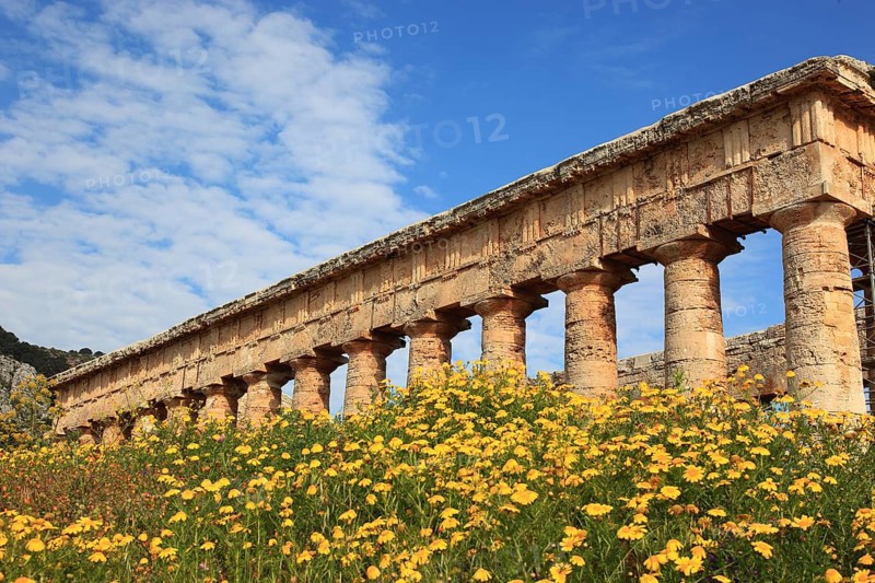 Temple of Hera, Temple of Hera in the former ancient city of Segesta, the province of Trapani, Sicily, Italy, Europe
