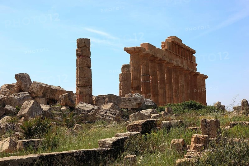 Selinunte, remains of the temples of the acropolis in the archaeological site of Selinunte, Trapani province, Sicily, Italy, Europe