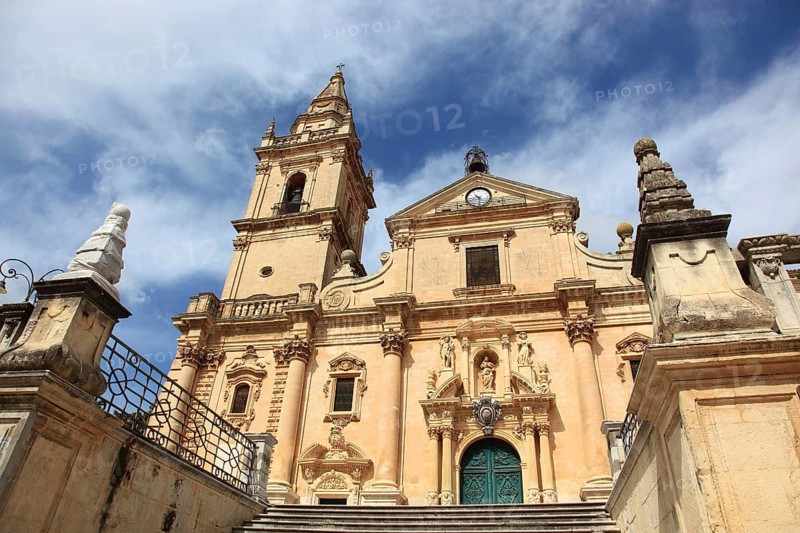 Ragusa, Ragusa Superiore district, Cathedral of San Giovanni Battista in the Upper Town, Sicily, Italy, Europe