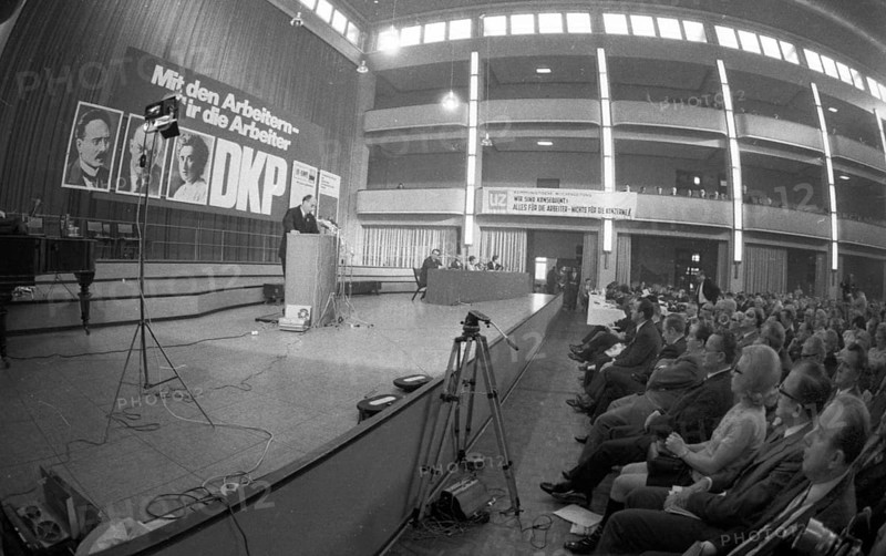 DEU, Germany, Düsseldorf: The communists' move from their exile in the GDR in 1969 was not without problems. Made possible by the Willy Brandt government's policy of détente, the leadership of the KPD came to Bonn in 1969 to found a new party. Legally, the KPD became the DKP. Bottrop. LLL meeting, Europe