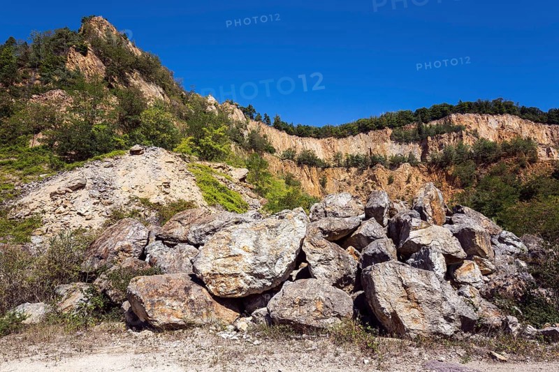 Disused Vatter porphyry quarry, Dossenheim, Baden-Württemberg, Germany, Europe