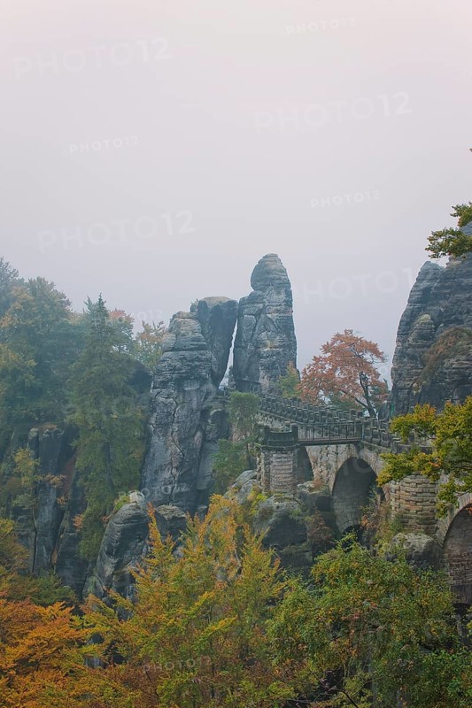 Bastei view in Saxon Switzerland