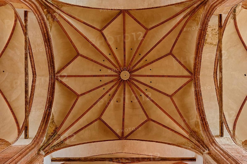 Star vault above the crossing of the Georgenkirche, Old Town Hanseatic City of Wismar, Mecklenburg-Western Pomerania, Germany, Europe