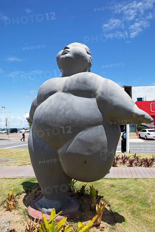 Sculpture As Gordinhas de Ondina or Ondina's Chubby Girls, Salvador, State of Bahia, Brazil, South America