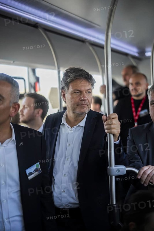 Trip by Federal Minister of Economics and Vice-Chancellor Robert Habeck to Ankara from 25-27 October 2023 Visit to the MAN development centre, ride in a MAN e-bus on the test track, Ankara, Turkey, Asia