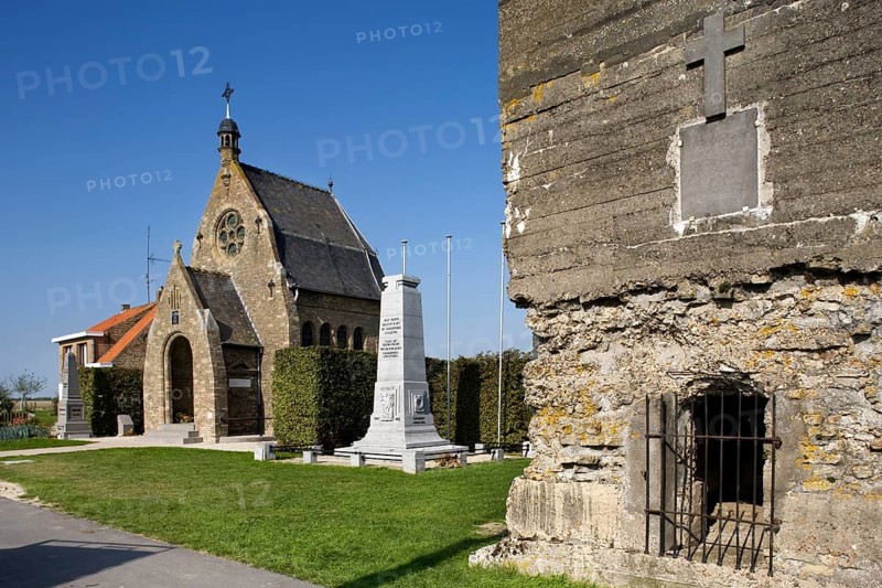 The Notre Dame of Victory Chapel and the World War 14-18 Memorial, Oud-Stuivekenskerke, Belgium, Europe