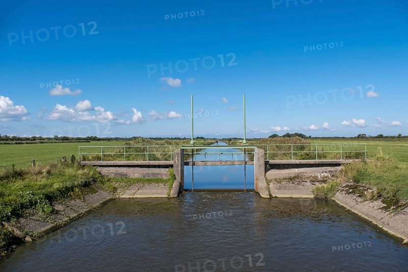 Drainage canal, Föhr Island, North Frisia, Schleswig-Holstein, Germany, Europe