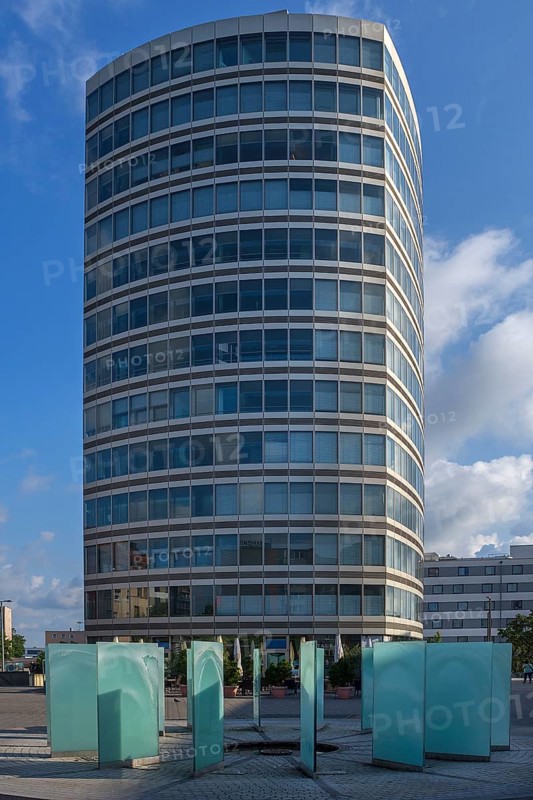 Merian Forum high-rise building, Leipziger Platz, Nuremberg, Middle Franconia, Bavaria, Germany, Europe