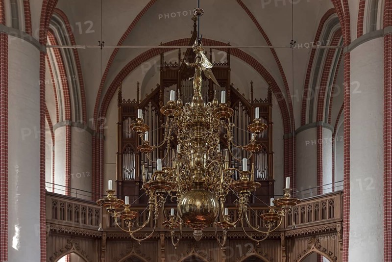 Candlestick in the Bardowick Cathedral, Bardowick, Lower Saxony, Germany, Europe