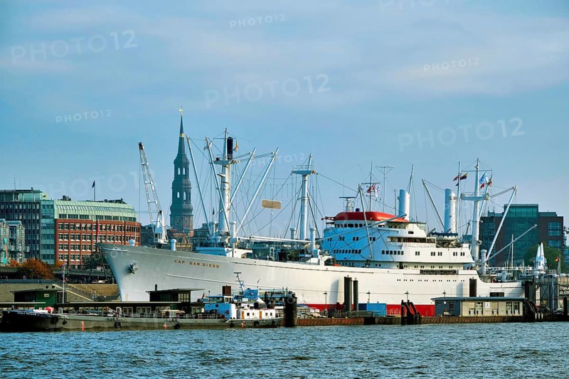 Hamburg Museum Ship Cap San Diego at the Landungsbrücken, Hamburg, Land Hamburg, Germany, Europe