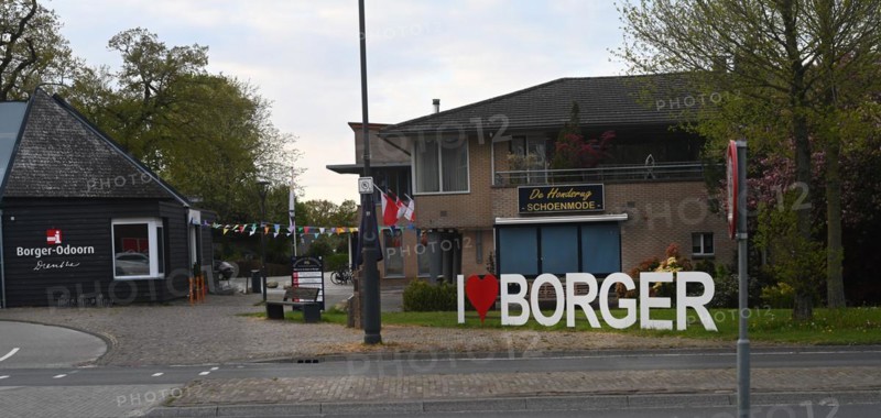 NL, Eesergroen: Spring characterises the landscape, towns and people in the province of Drenthe in the Netherlands. The small town of Borger in Drenthe. NL, Eesergroen: Spring shapes the landscape, cities and people in the province of Drenthe in the Netherlands