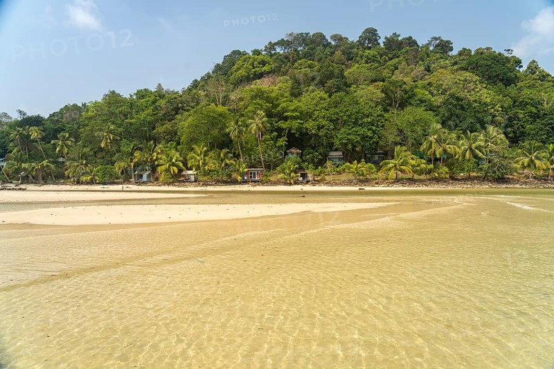 Beach and bay of Bang Bao, Ko Kut Island or Koh Kood in the Gulf of Thailand