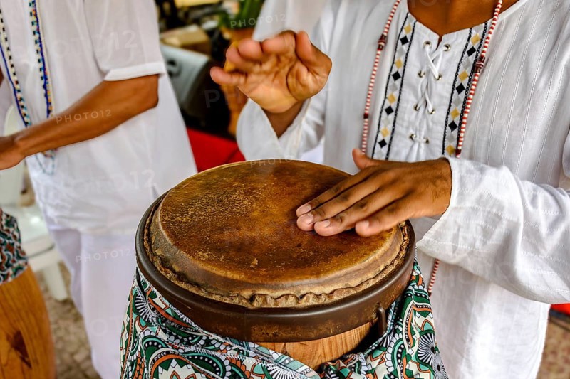 Atabaque is a percussion instrument of African origin, very common in Brazil and used in all types of cultural and religious manifestations. Belo Horizonte, Minas Gerais, Brazil, South America